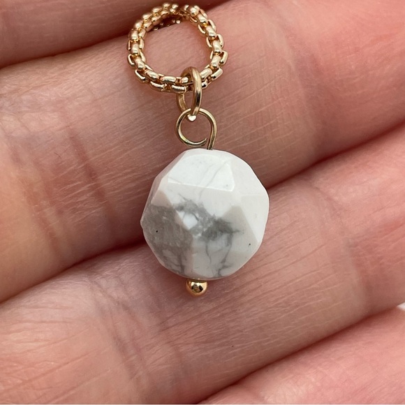 New Jolli Molli Layered Necklace Gold Tone White Stone Accent - Picture 5 of 6